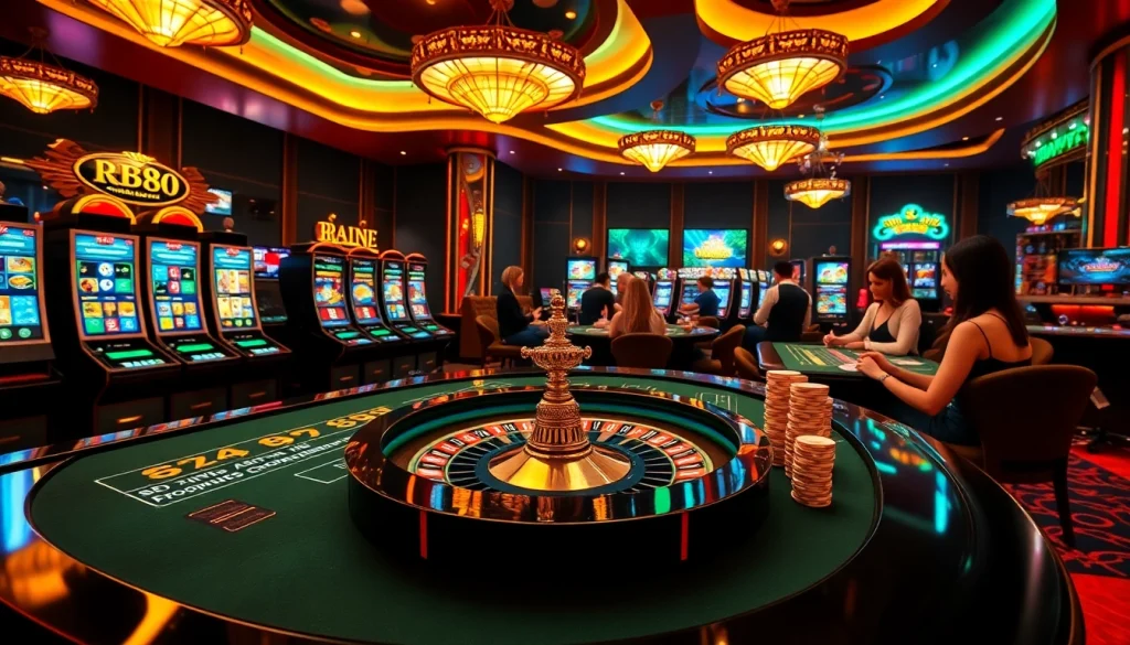 Experience the excitement of online gaming at trang chủ rr88 with vibrant slot machines and dynamic roulette action.