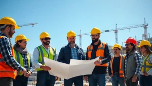 Southern California contractors association members collaborating on a construction project.