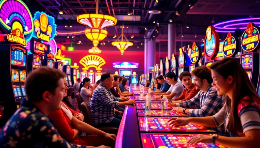 Engaging players at online casinos for Alberta enjoying a diverse gaming experience with vibrant graphics.