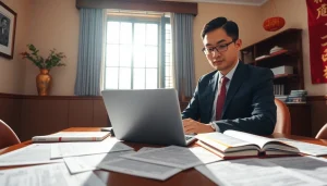 Traducteur chinois assermenté en activité, démontrant son expertise en traduction assermentée chinoise.