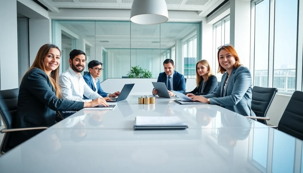 Expert VAT Consultancy in Abu Dhabi team collaborating effectively in a bright office.