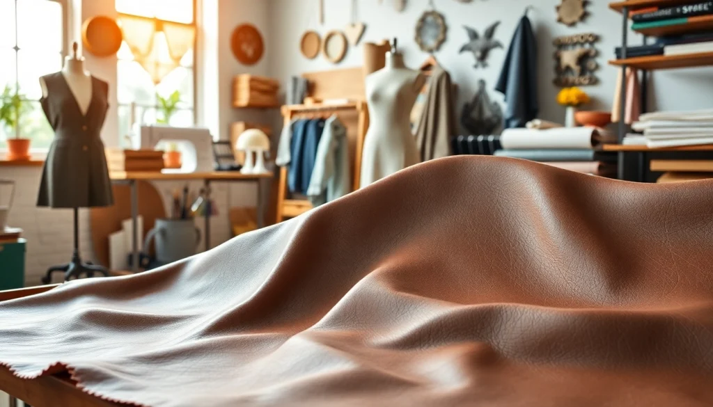 Bekijk de variëteit aan skai leer in deze creatieve werkruimte vol texturen en kleuren.