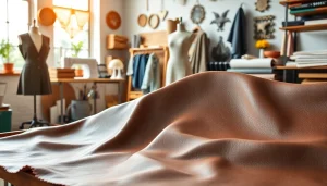 Bekijk de variëteit aan skai leer in deze creatieve werkruimte vol texturen en kleuren.