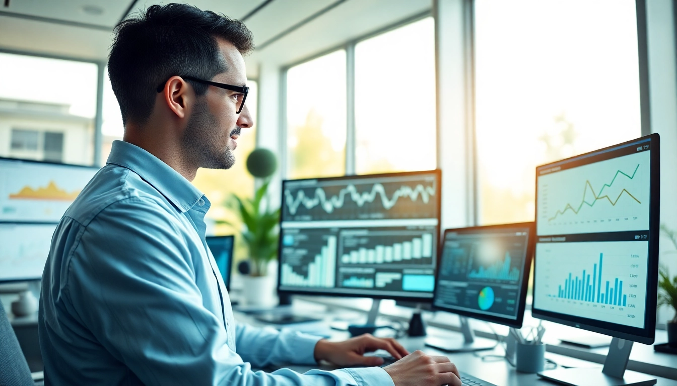 Visual representation of competitive intelligence analysis with data charts and graphs.