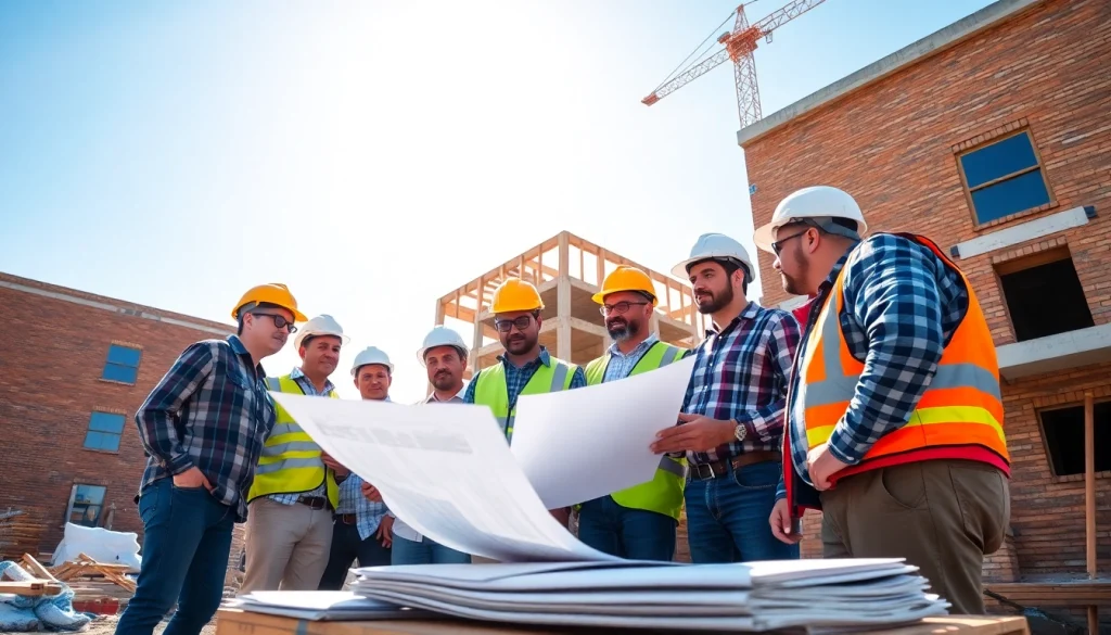 Explore construction trade schools in texas with diverse professionals working on-site collaboratively.