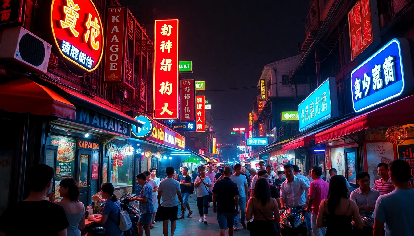 Captivating scene of 호치민밤문화 with vibrant nightlife activities in Ho Chi Minh City.