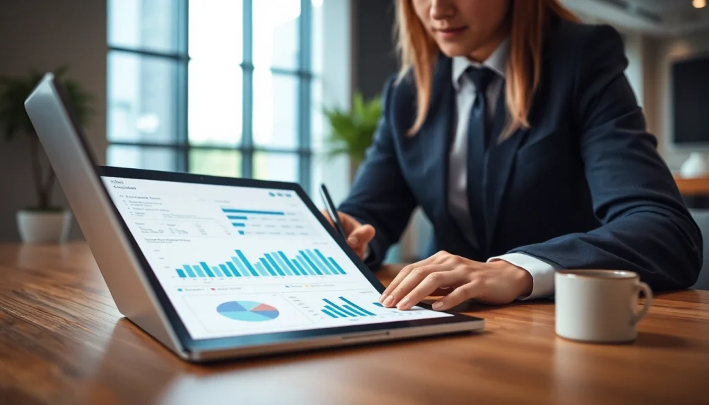 Creating Customized Proposal Writing documents in a modern office environment with focus.