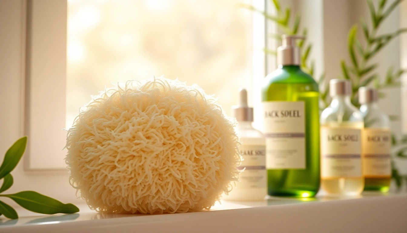 Scrubbing dry skin with the best back loofah for dry skin enhancing natural exfoliation.