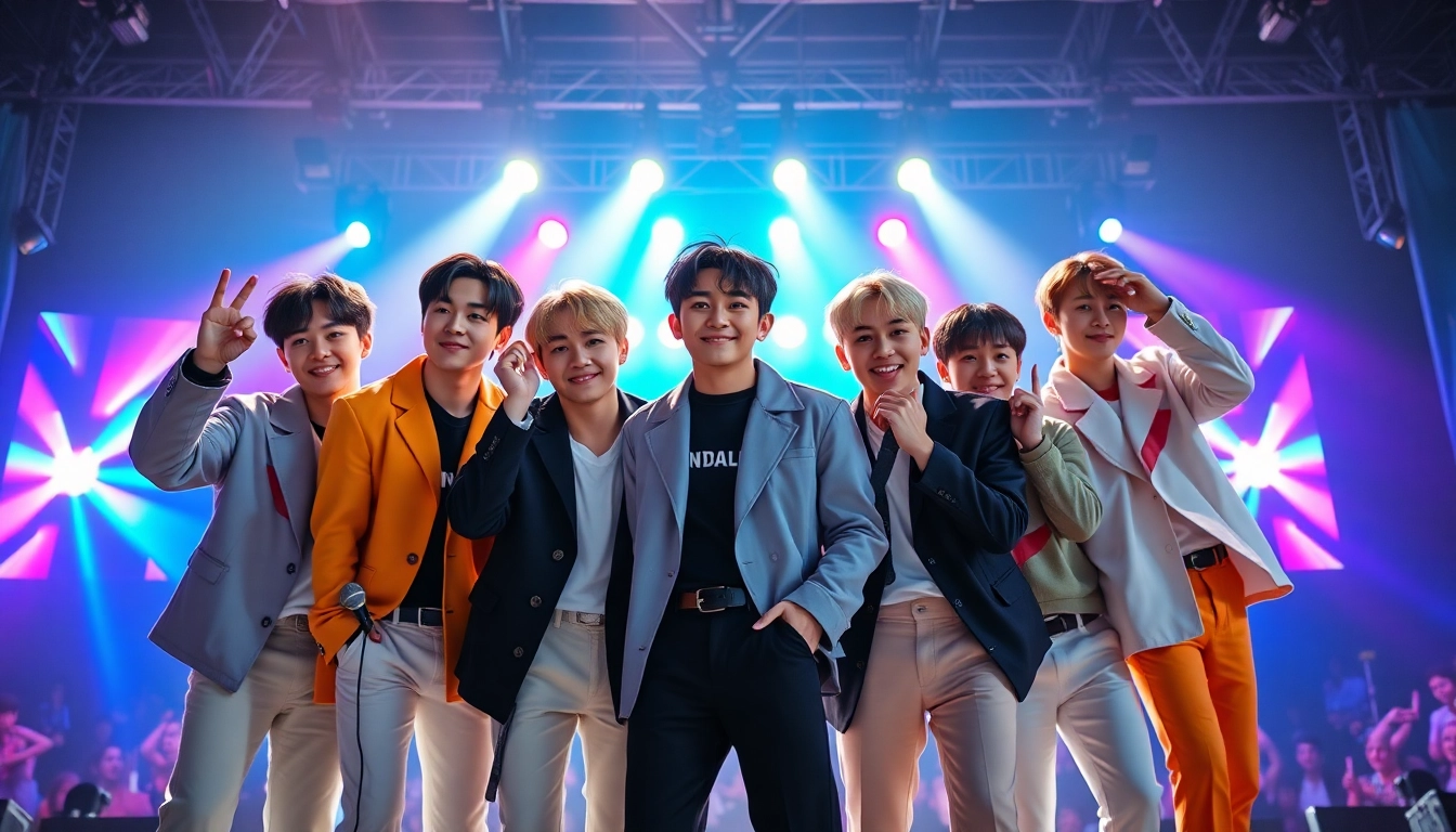 BTS members showcasing their vibrant energy during a performance