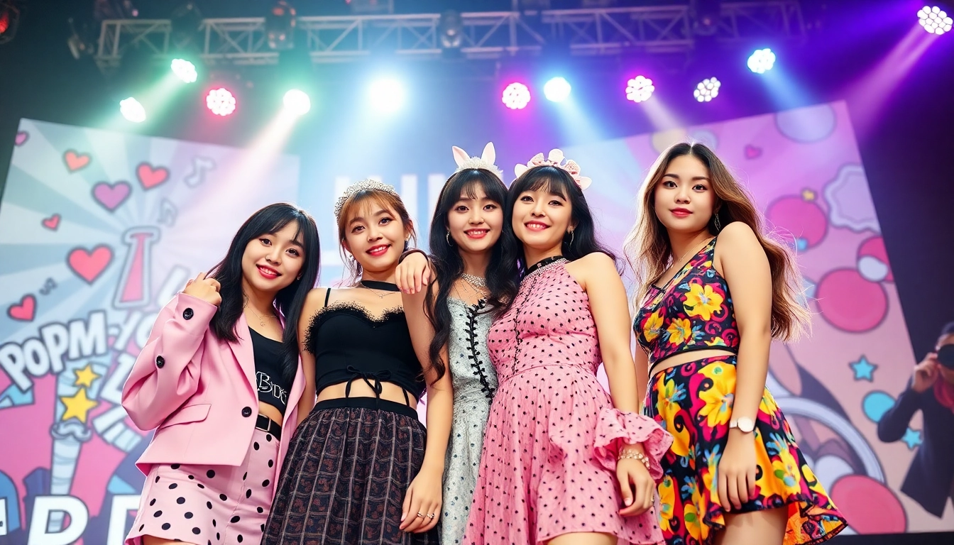 Captivating portrayal of blackpink members showcasing their individuality with vibrant stage presence.