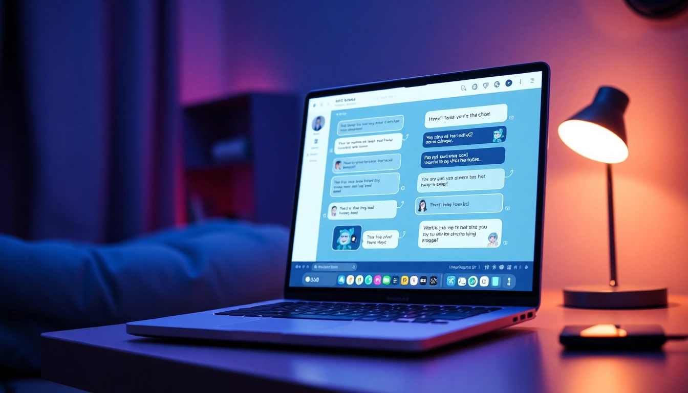 Engaging conversation with a nsfw ai chatbot in a cozy digital setting