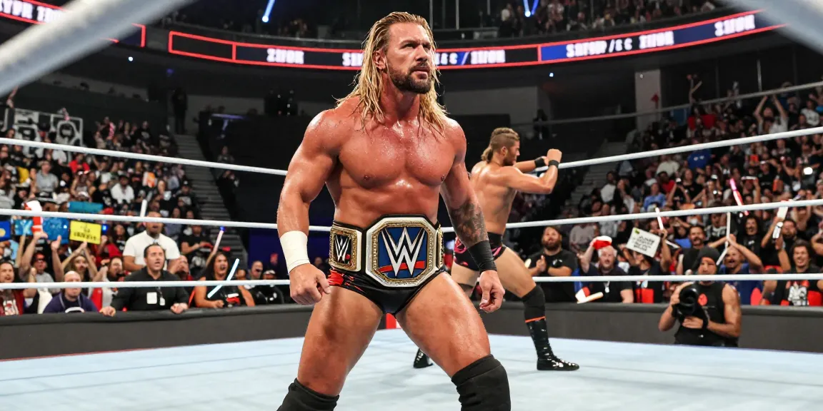 Roman Reigns' title reign picture highlighting his powerful championship moment in the wrestling ring