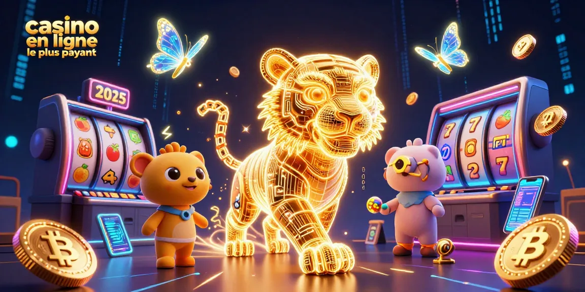 Gagnez avec des stratégies au casino en ligne le plus payant illustré par un tigre lumineux.