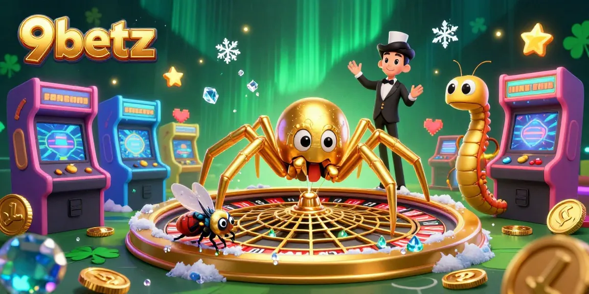 Experience thrilling gameplay with 9betz as the golden spider spins the roulette web!